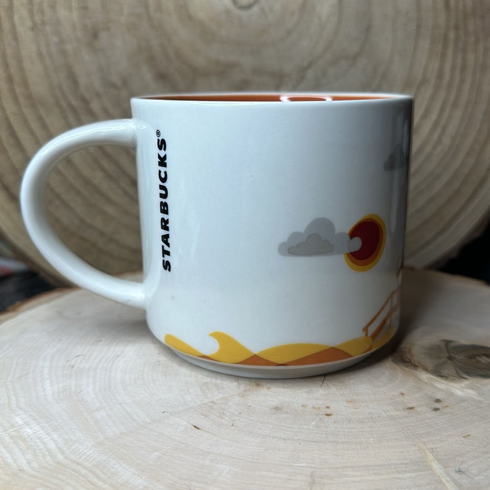 Starbucks Los Angeles - You Are Here Collection - Souvenir Mug Cup Orange White - Picture 3 of 5